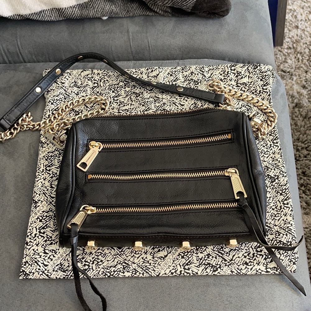 Rebecca Minkoff Black Mini 5 Zip Crossbody